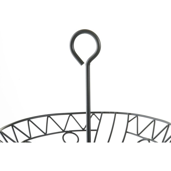 DKD Home Decor Frutero Metálico Geométrico Negro de 3 Pisos DKD Home Decor Frutero Metálico Geométrico Negro de 3 Pisos