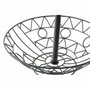 DKD Home Decor Frutero Metálico Geométrico Negro de 3 Pisos