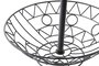 DKD Home Decor Black surewell Frutero Negro Metal Geométrico 3 Pisos Desmontable 28 x 58 x 28 cm