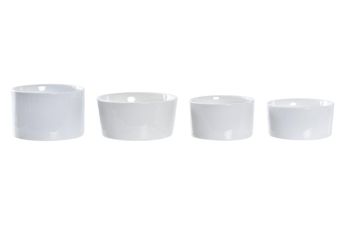 DKD Home Decor Tabla Aperitivo Loft Gres, Bambú, Metal, Negro, Natural, Blanco, Set de 5, 20 x 14 x 20 cm