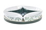 DKD Home Decor Tabla Aperitivo Tropical Gres MDF Verde Blanco Natural Hojas 22 x 22 x 1 cm Set 6