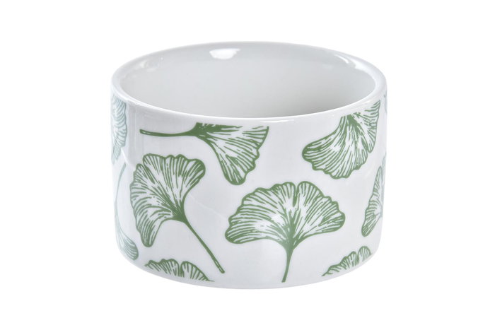 DKD Home Decor Tabla Aperitivo Tropical Gres Bambu Verde Blanco Natural Hojas Set 4 28 x 1.5 x 9.7 cm