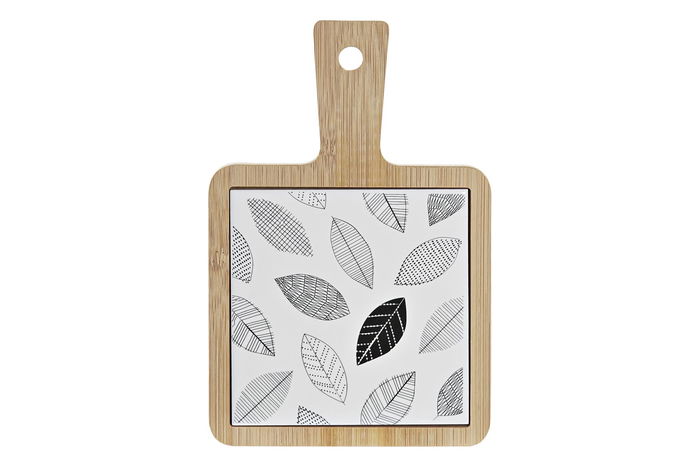 DKD Home Decor Tabla Aperitivo Gres y Bambú Negro Blanco 18 x 12 x 1 cm Apto Microondas y Lavavajillas DKD Home Decor Tabla Aperitivo Gres y Bambú Negro Blanco 18 x 12 x 1 cm Apto Microondas y Lavavajillas
