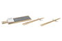 DKD Home Decor Set de 6 Piezas Bandejas Sushi Bambú y Pizarra Natural Negro 9 x 2 x 28 cm