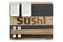 DKD Home Decor Set de 7 Piezas Sushi Oriental Bambú Pizarra Natural Negro 22 x 3 x 25 cm