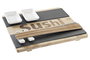 DKD Home Decor Set de Sushi de 7 Piezas en Bambú y Pizarra Natural