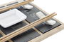 DKD Home Decor Sushi 19 x 3 x 25 cm Set de 7 Bambú Pizarra Natural Negro