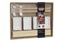 DKD Home Decor Set de 9 Piezas Sushi Oriental Bambú Pizarra Natural Negro Blanco 22 x 28 x 2.5 cm