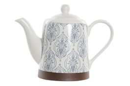 DKD Home Decor Tetera Estilo Arabe Azul Marron 12.5 x 16.5 x 24 cm