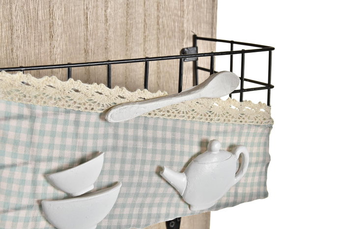 DKD Home Decor Perchero de Pared Shabby Verde Menta Marrón Madera y Metal 9 x 36 x 23 cm DKD Home Decor Perchero de Pared Shabby Verde Menta Marrón Madera y Metal 9 x 36 x 23 cm