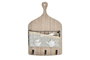 DKD Home Decor Perchero de Pared Shabby Verde Menta Marrón Madera y Metal 9 x 36 x 23 cm
