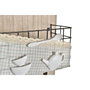 DKD Home Decor Perchero de Pared Madera y Metal Café Vichy