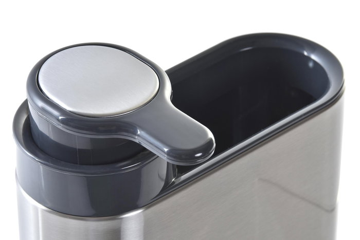 DKD Home Decor Dosificador Organizador ABS Inox Plateado y Negro 13 x 16 x 18 cm