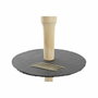 DKD Home Decor Frutero Pizarra y Bambú 28x28x39,5 cm Negro/Natural