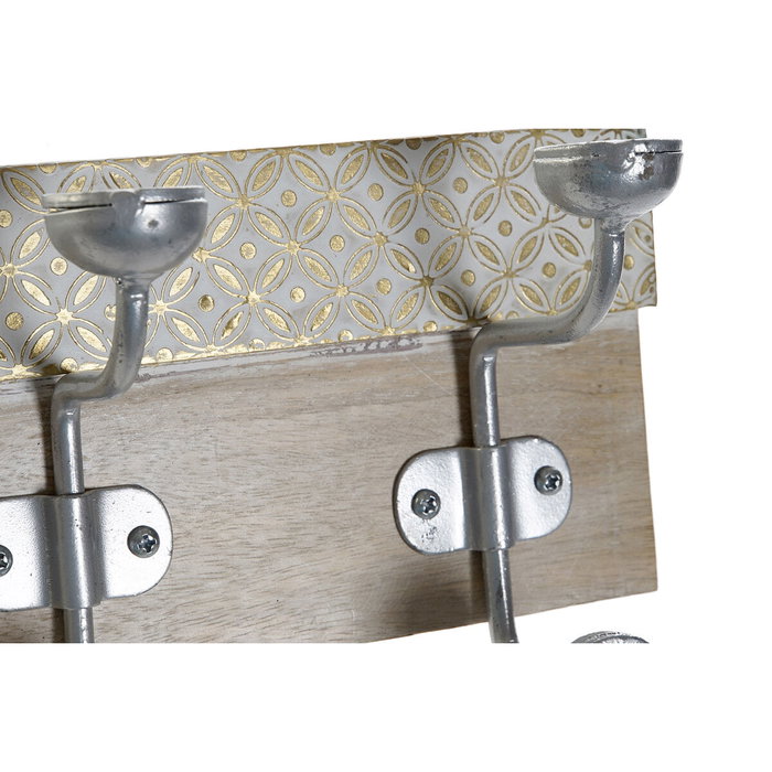 DKD Home Decor Perchero de Pared de Mango y Metal Decapé Natural DKD Home Decor Perchero de Pared de Mango y Metal Decapé Natural