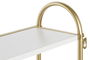 DKD Home Decor Perchero Pared Glam Dorado Blanco Metal y MDF 50 x 15 x 43 cm