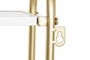 DKD Home Decor Perchero Pared Glam Dorado Blanco Metal y MDF 50 x 15 x 43 cm