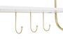 DKD Home Decor Perchero Pared Glam Dorado Blanco Metal y MDF 50 x 15 x 43 cm