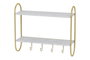 DKD Home Decor Perchero de Pared Metal y MDF Dorado