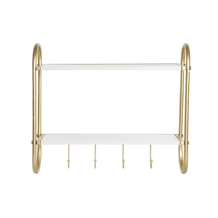 DKD Home Decor Perchero de Pared Metal y MDF Dorado