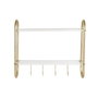 DKD Home Decor Perchero de Pared Metal y MDF Dorado