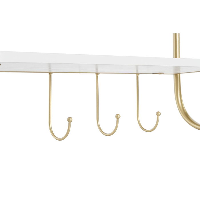 DKD Home Decor Perchero de Pared Metal y MDF Dorado