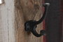 DKD Home Decor Perchero de Pared de Madera y Metal Hecho a Mano, Colores Natural, Marrón Oscuro, Blanco - 83.5x25x10 cm