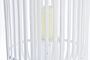 DKD Home Decor Portavelas Blanco 28 x 47 x 28 cm Bambú y Cristal