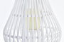 DKD Home Decor Portavelas Blanco Bambú y Cristal 29 x 34 x 29 cm