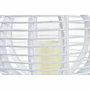DKD Home Decor Portavelas de Bambú y Cristal Blanco 35x35x29 cm