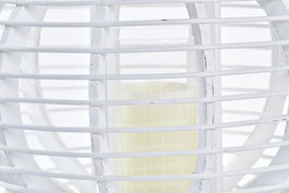 DKD Home Decor Portavelas Blanco Bambú Cristal 35 x 35 x 29 cm