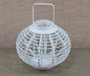DKD Home Decor Portavelas Blanco Bambú Cristal 35 x 35 x 29 cm