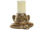 DKD Home Decor Portavelas Resina Dorado 15 x 12 x 21 cm Moderno