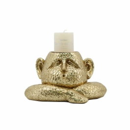 DKD Home Decor Portavelas de Resina Persona Dorado