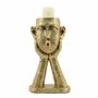 DKD Home Decor Portavelas de Resina Figura Persona Dorado