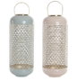 DKD Home Decor Portavelas Rosa y Azul de Aluminio 24 x 60 x 24 cm (2 Unidades)