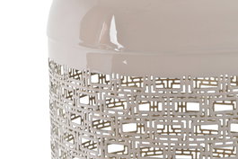 DKD Home Decor Portavelas Delhi Chic Rosa y Azul, 24 x 56 x 24 cm (2 Unidades)