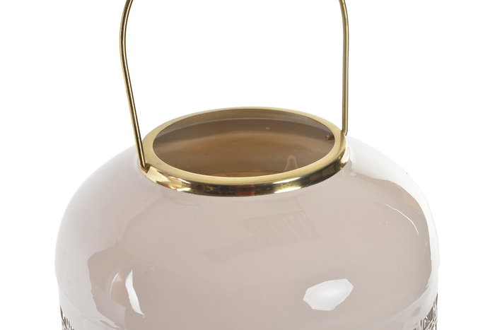 DKD Home Decor Portavelas Delhi Chic Rosa y Azul, 24 x 56 x 24 cm (2 Unidades)