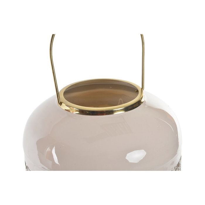 DKD Home Decor Portavelas de Aluminio Lacado DELHI CHIC, Surtido de 2 Colores (Rosa y Azul)