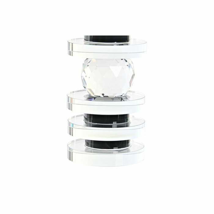 DKD Home Decor Portavelas de Cristal Negro 6x6x16 cm