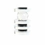 DKD Home Decor Portavelas de Cristal Negro 6x6x16 cm