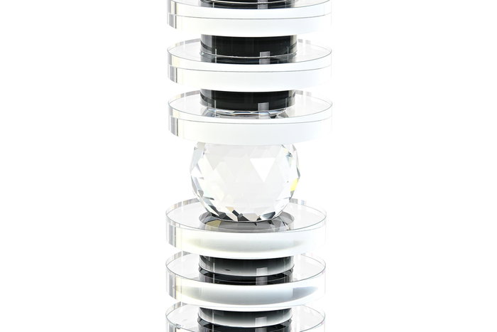 DKD Home Decor Portavela Negro Transparente Cristal 6 x 6 x 28 cm