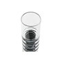 DKD Home Decor Portavelas de Cristal Negro y Transparente 6x6x28 cm