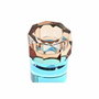 DKD Home Decor Portavelas de Cristal Bicolor 7x7x9 cm