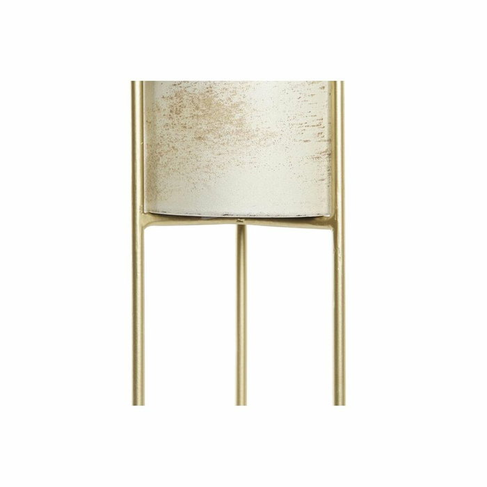DKD Home Decor Portavelas de Cristal y Metal con Acabado Desgastado