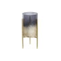 DKD Home Decor Portavelas de Cristal y Metal con Acabado Desgastado