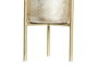DKD Home Decor Portavela Moderno Bicolor Dorado Metal Cristal 10 x 10 x 23 cm