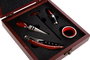 DKD Home Decor Set de 5 piezas Vino Winery, Inox y MDF, Marrón Oscuro y Plateado, 19 x 5 x 16.5 cm