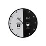 DKD Home Decor Reloj de Pared de Metal Negro 60x60 cm AM/PM