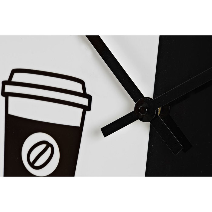 DKD Home Decor Reloj de Pared de Metal Negro 60x60 cm AM/PM